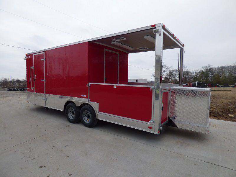 1463-concession-trailers-8.5-x24-red-bbq-food-catering-with-restroom-7.jpg Concession Trailers 8.5'x24' Red BBQ Food Catering With Restroom