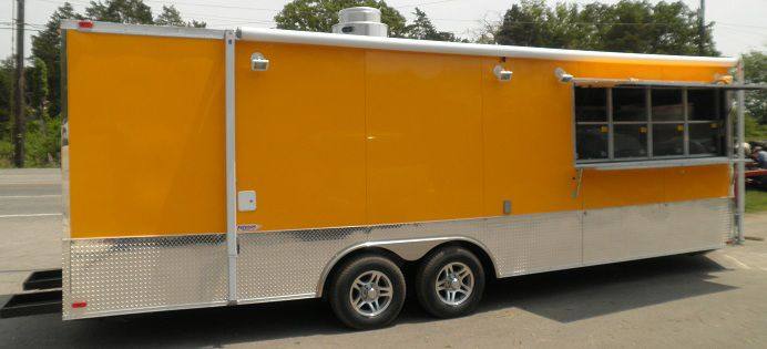 Concession Trailers 8.5'x24' Yellow - Vending Food Catering Event trailer
