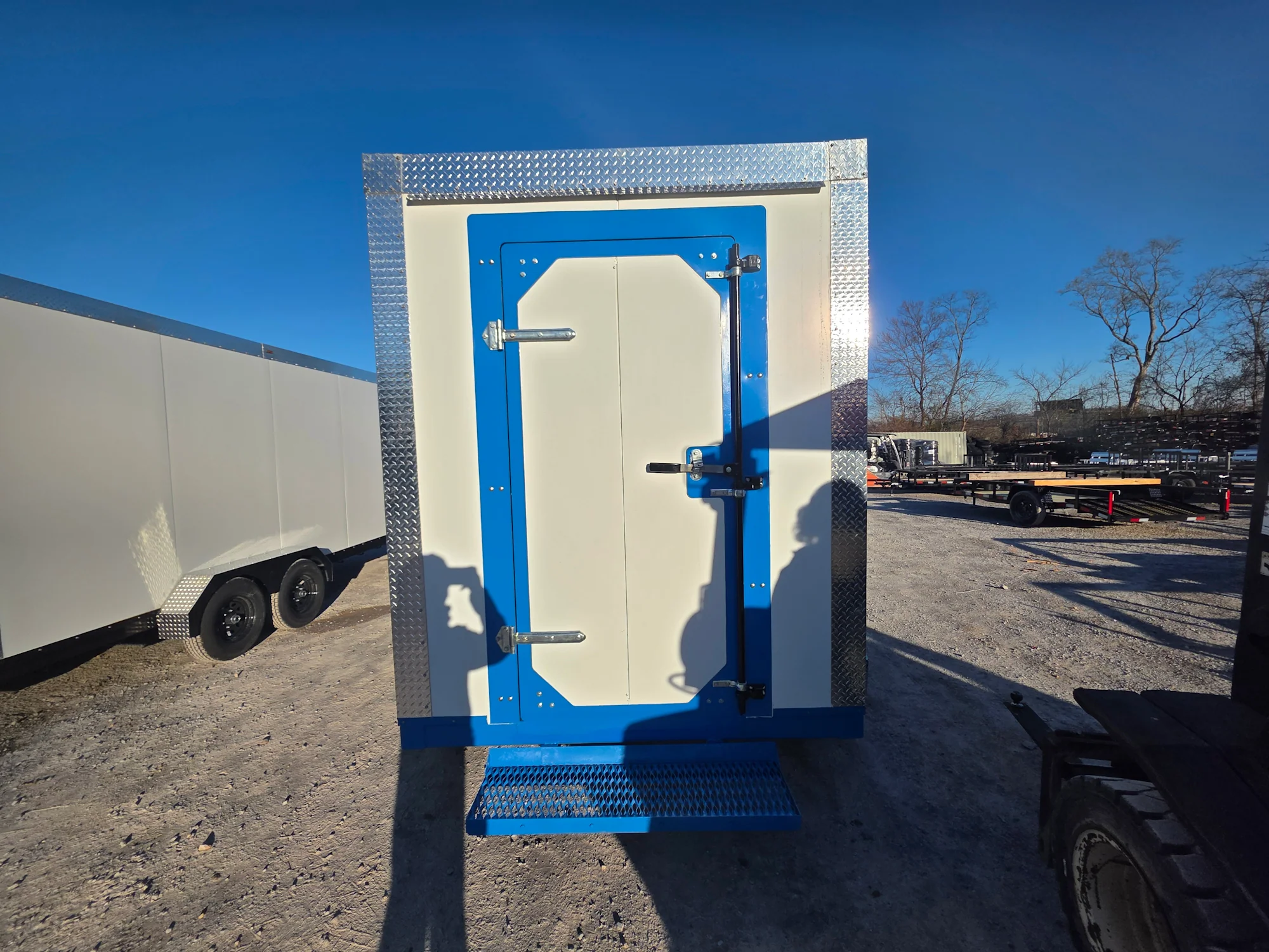 Custom 7' X 12' White Refrigerated Cooler and Freezer Trailer (Includes Generator)