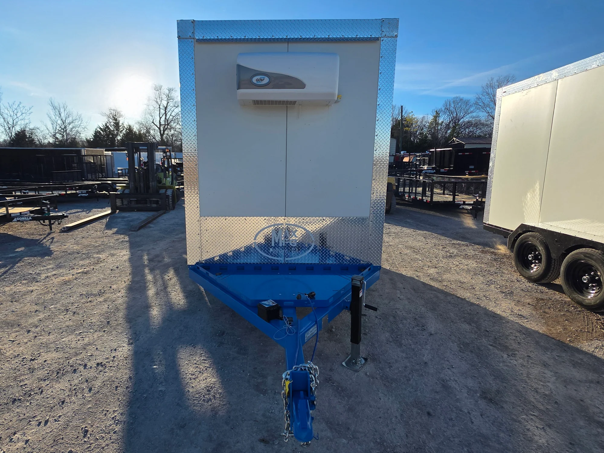 Custom 7' X 12' White Refrigerated Cooler and Freezer Trailer (Includes Generator)