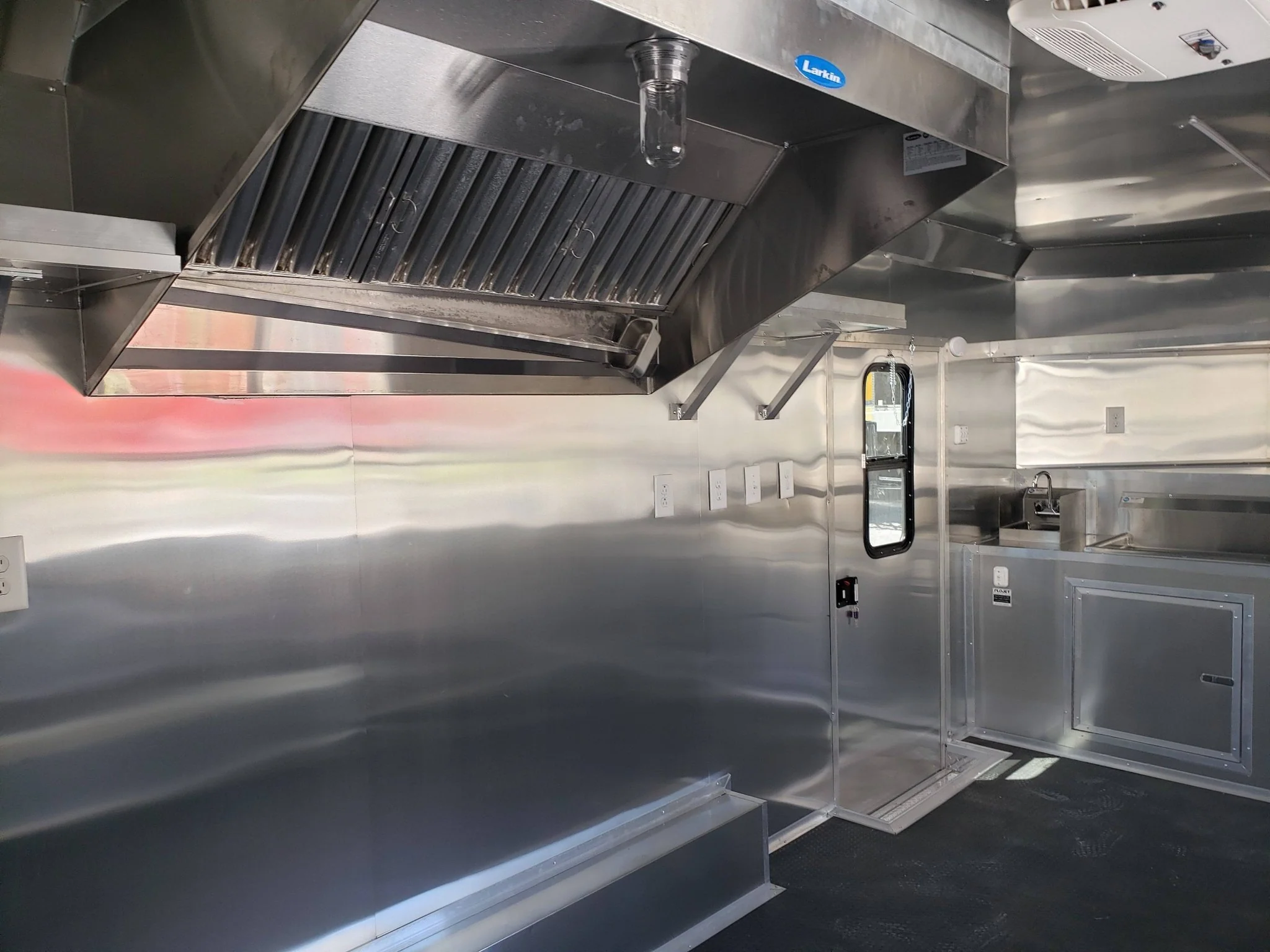 Med Charcoal Grey 8.5' x 18' Food Concession Trailer With Appliances