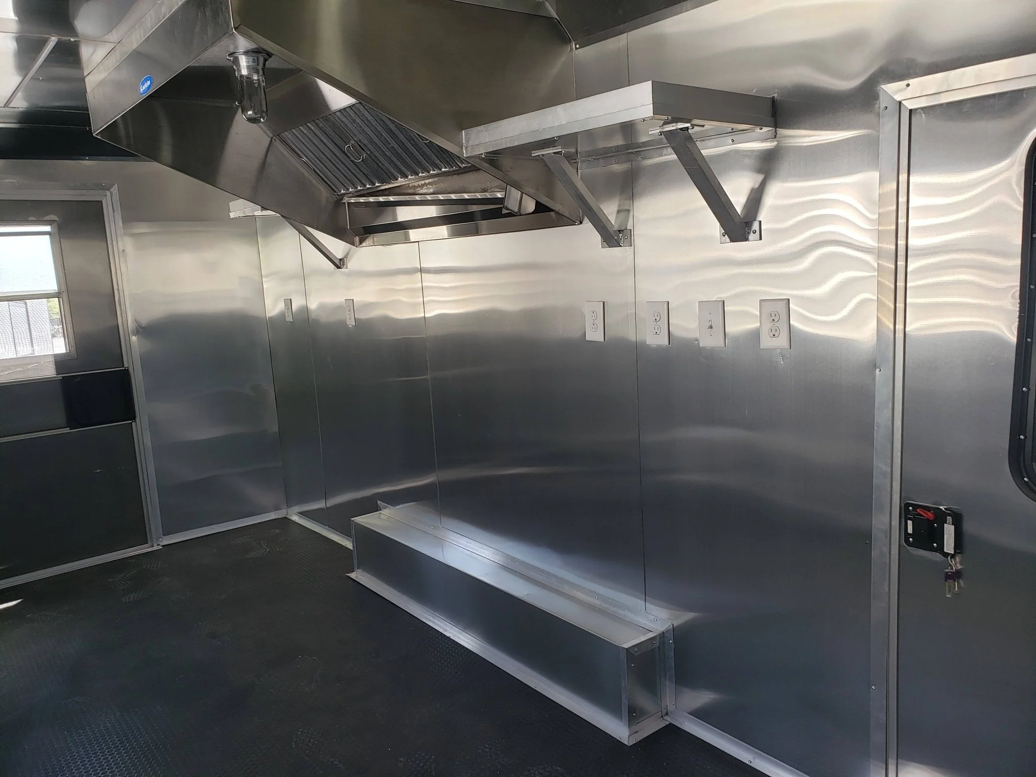 Med Charcoal Grey 8.5' x 18' Food Concession Trailer With Appliances