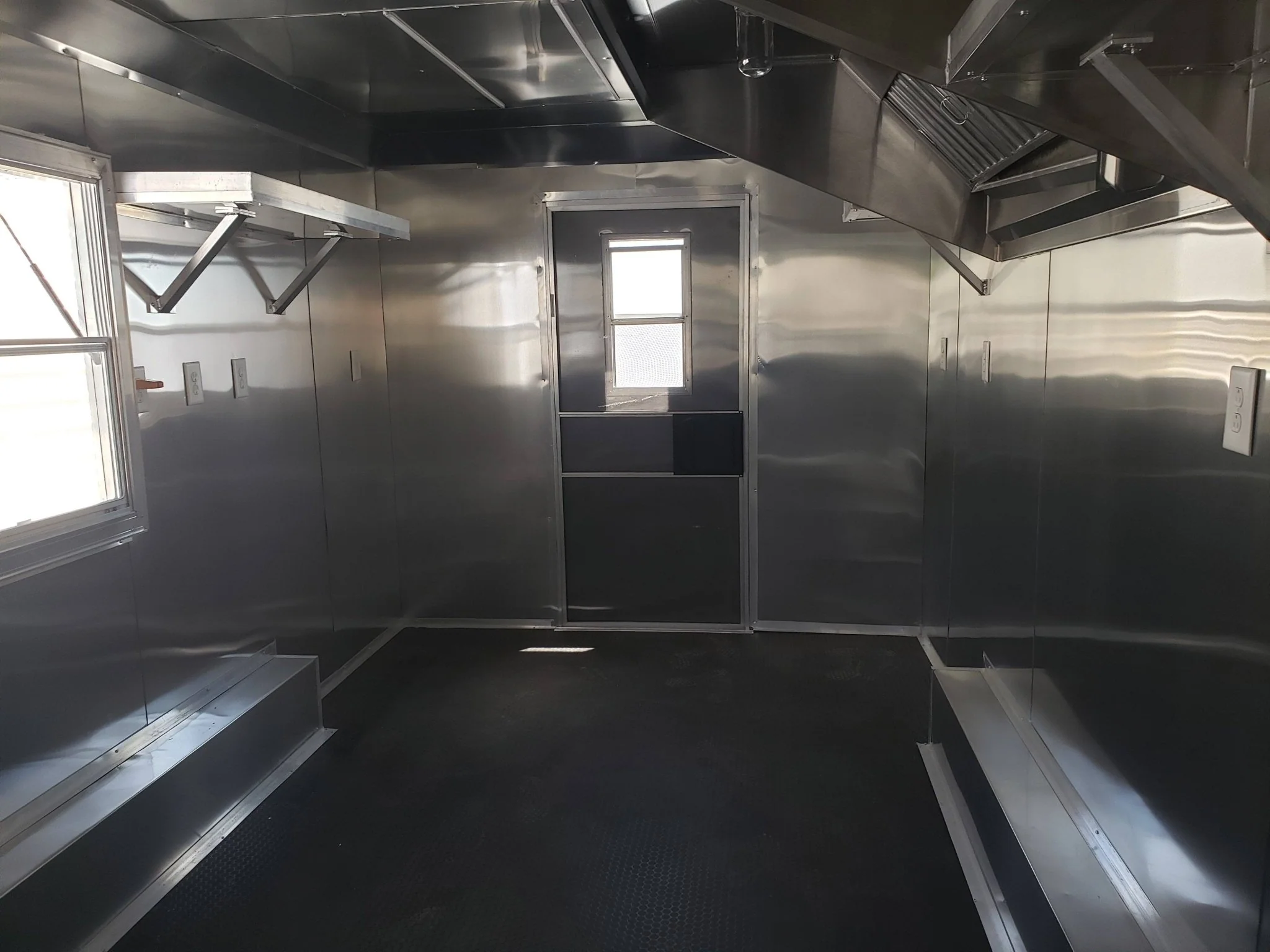 Med Charcoal Grey 8.5' x 18' Food Concession Trailer With Appliances