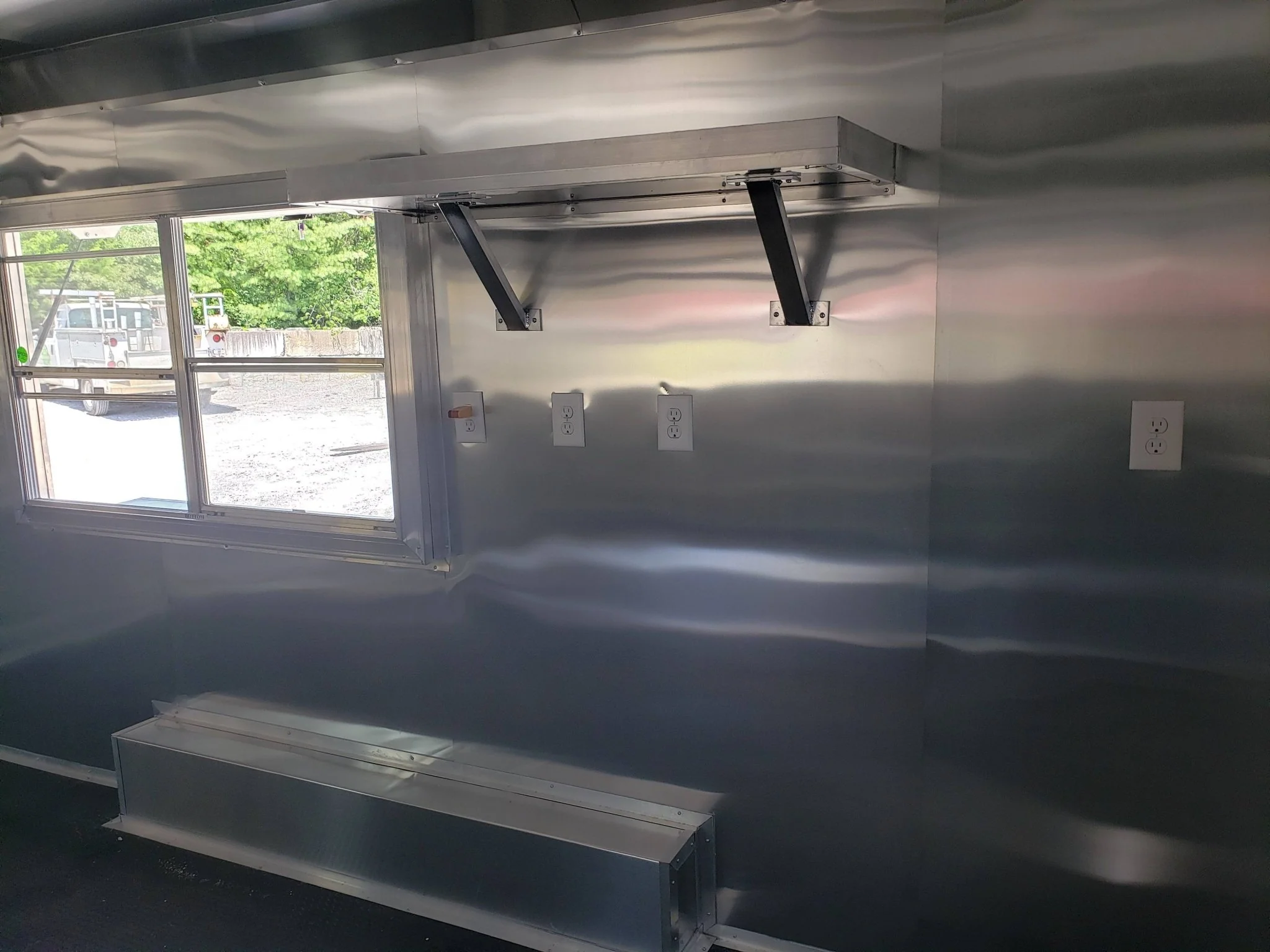 Med Charcoal Grey 8.5' x 18' Food Concession Trailer With Appliances