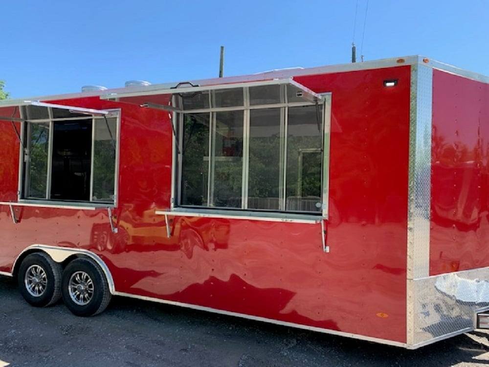 Red 8.5x24 Food Catering Concession Food Trailer with Appliances