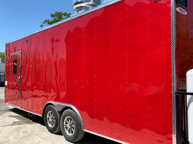 1474-red-8.5x24-food-catering-concession-food-trailer-with-appliances-8.jpg Red 8.5x24 Food Catering Concession Food Trailer with Appliances