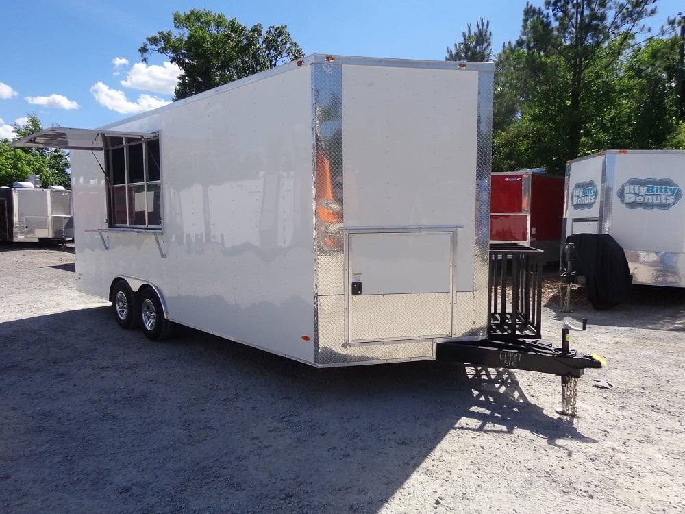 1477-white-8.5-x-20-event-catering-concession-food-trailer-5.jpg White 8.5' x 20' Event Catering Concession Food Trailer