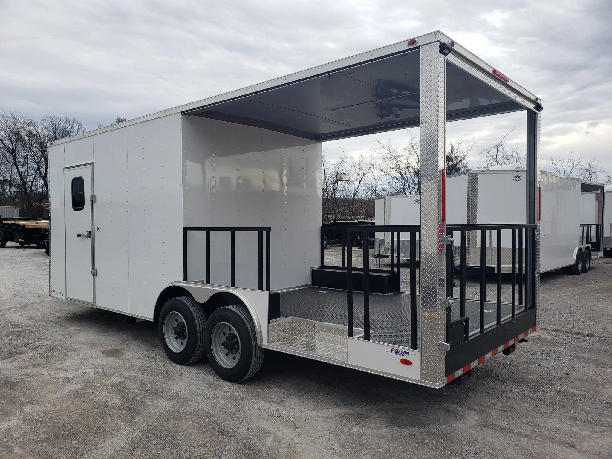 1478-white-8.5-x-22-bbq-porch-concession-food-trailer-15.webp White 8.5' x 22' BBQ Porch Concession Food Trailer