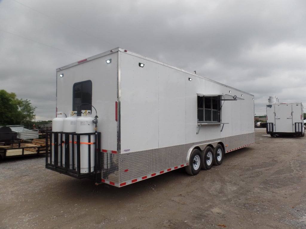 1481-white-8.5-x-32-commercial-food-concession-trailer-with-appliances-1.jpg White 8.5' x 32' Commercial Food Concession Trailer With Appliances