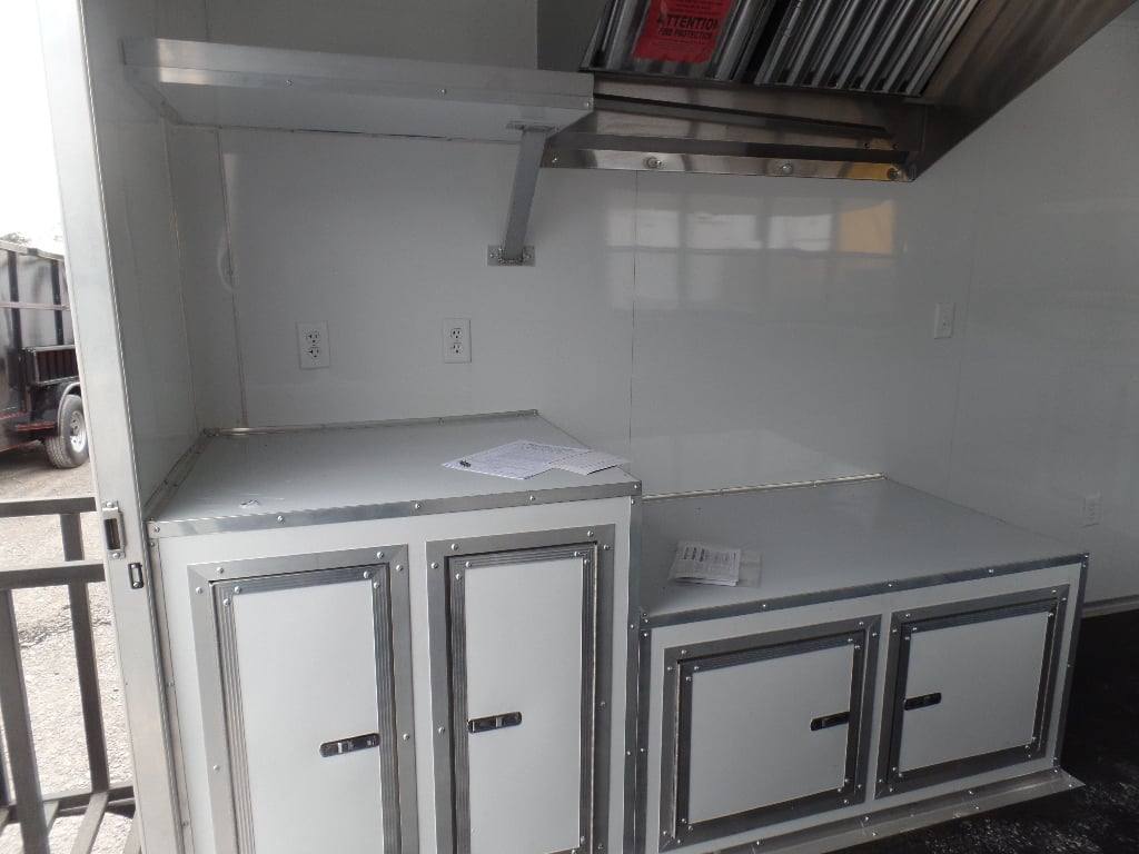 White Concession 8.5' x 16' Food Catering Event Trailer