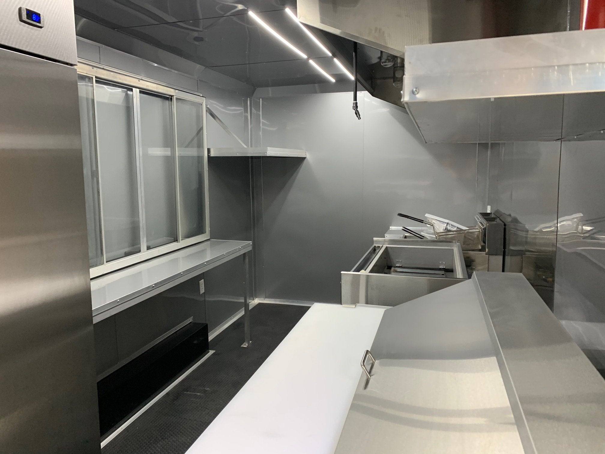 Yellow 8.5 X 20 Vending Concession Food Trailer With Appliances