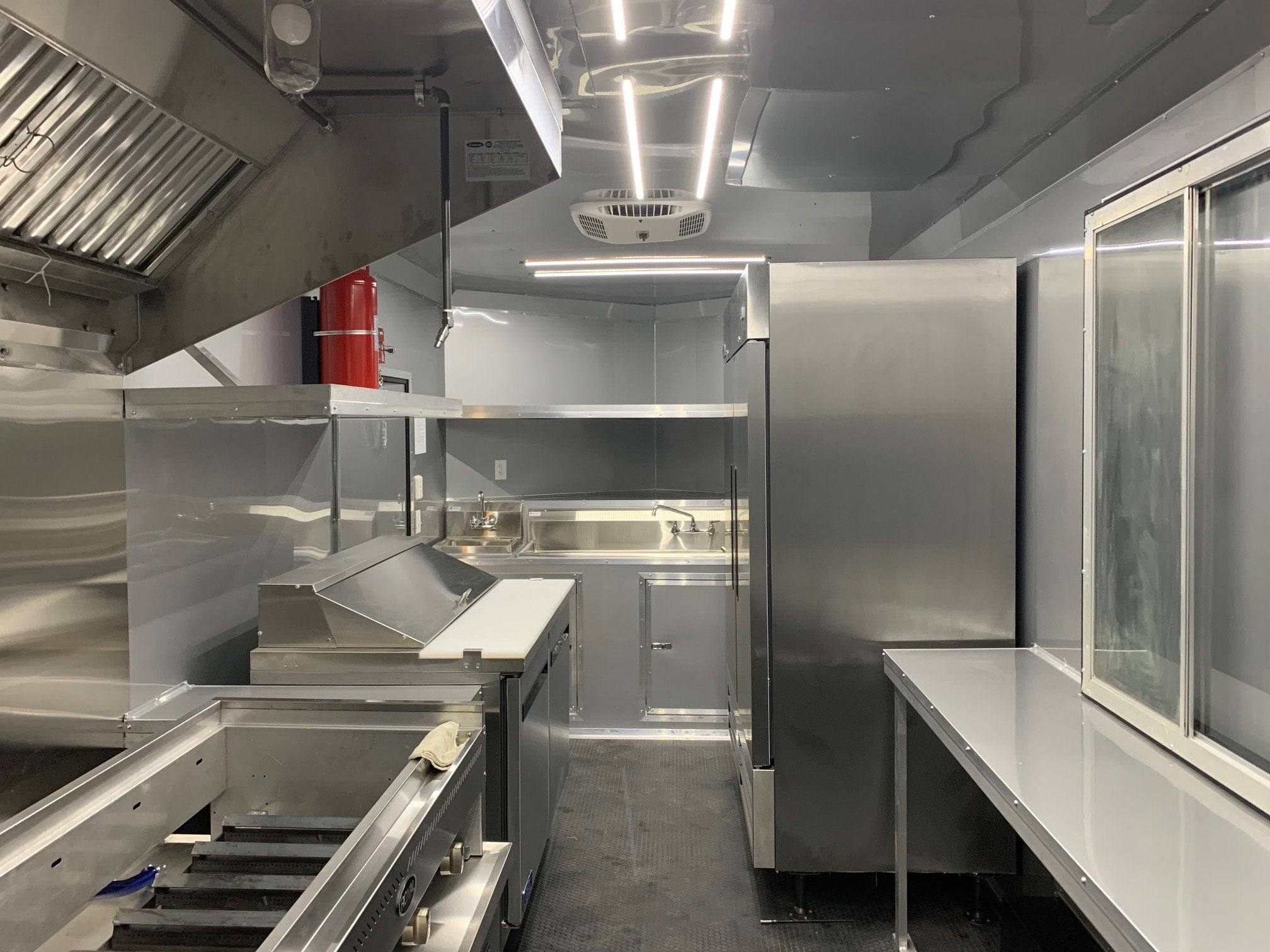 Yellow 8.5 X 20 Vending Concession Food Trailer With Appliances