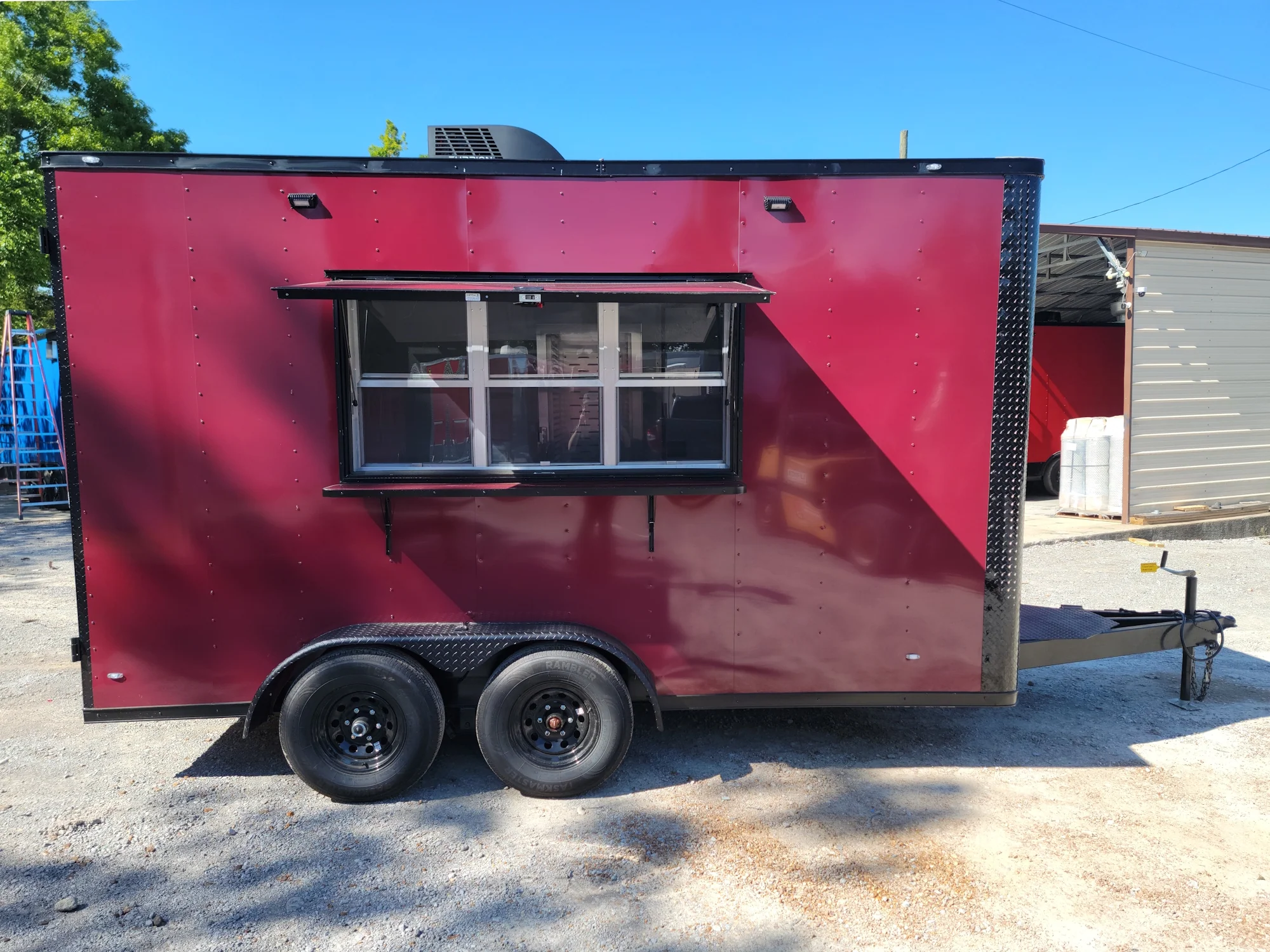 7' X 14' Concession Trailer Brandywine With Blackout Trim