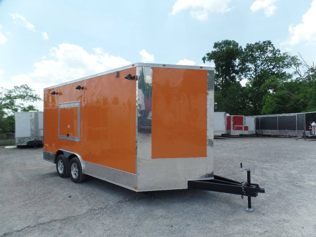 153-8.5-x-16-orange-food-catering-event-concession-trailer-3.jpg 8.5' x 16' Orange Food Catering Event Concession Trailer
