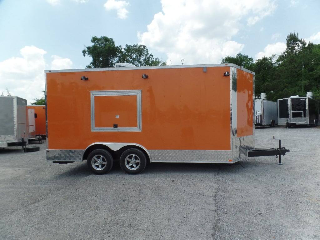 153-8.5-x-16-orange-food-catering-event-concession-trailer-6.jpg 8.5' x 16' Orange Food Catering Event Concession Trailer