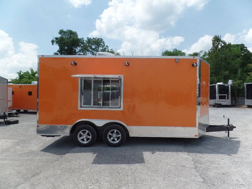 153-8.5-x-16-orange-food-catering-event-concession-trailer-8.jpg 8.5' x 16' Orange Food Catering Event Concession Trailer