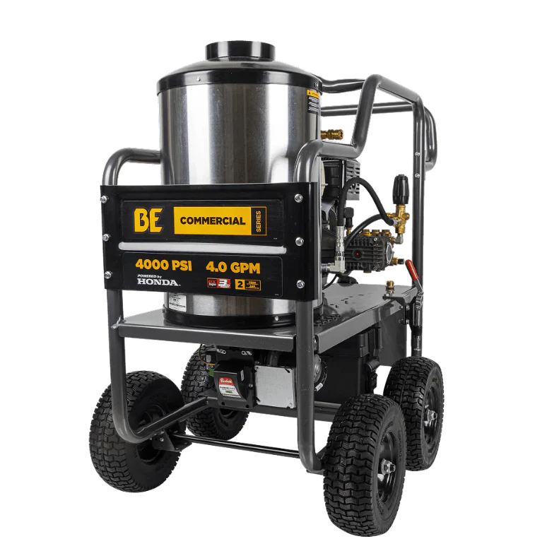 1540-be-hw4013hc-hot-water-gas-pressure-washer-4000-psi-4.0-gpm-honda-gx390-1.webp BE HW4013HC Hot Water Gas Pressure Washer 4000 PSI 4.0 GPM Honda GX390