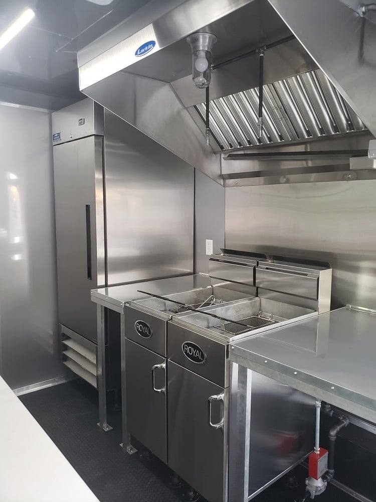 157-8.5-x-16-penske-yellow-concession-food-trailer-with-appliances-2.jpg 8.5' x 16' Penske Yellow Concession Food Trailer with Appliances