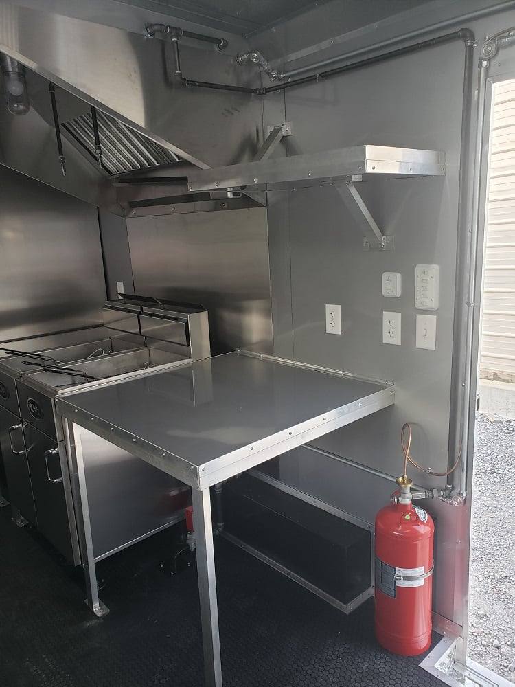 157-8.5-x-16-penske-yellow-concession-food-trailer-with-appliances-4.jpg 8.5' x 16' Penske Yellow Concession Food Trailer with Appliances