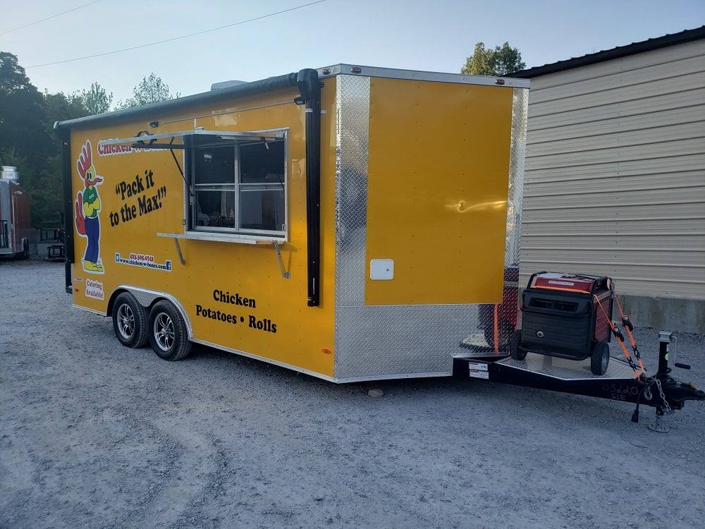 157-8.5-x-16-penske-yellow-concession-food-trailer-with-appliances-8.jpg 8.5' x 16' Penske Yellow Concession Food Trailer with Appliances