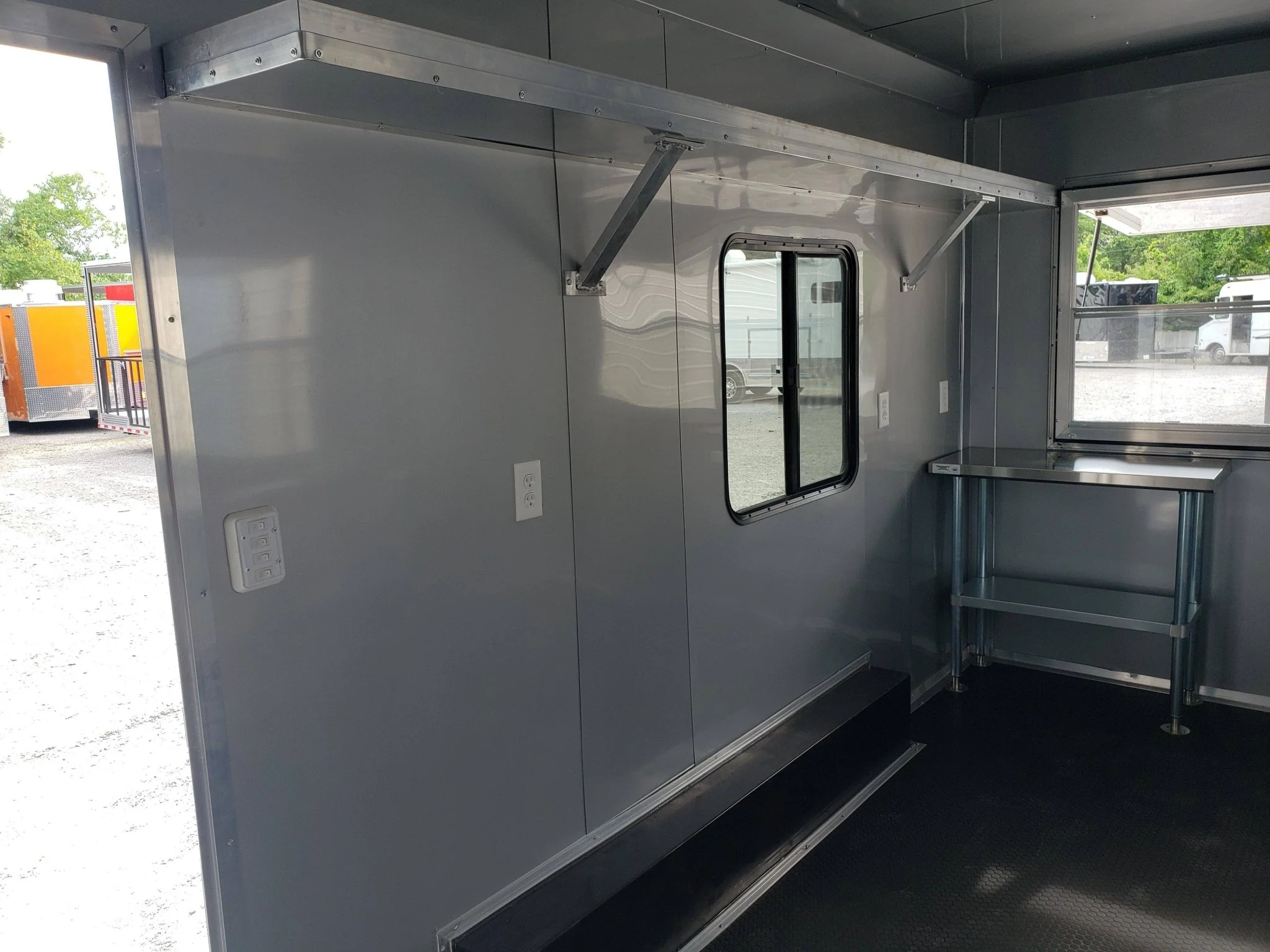 8.5' x 16' Penske Yellow Ice Cream Concession Food Trailer With Appliances