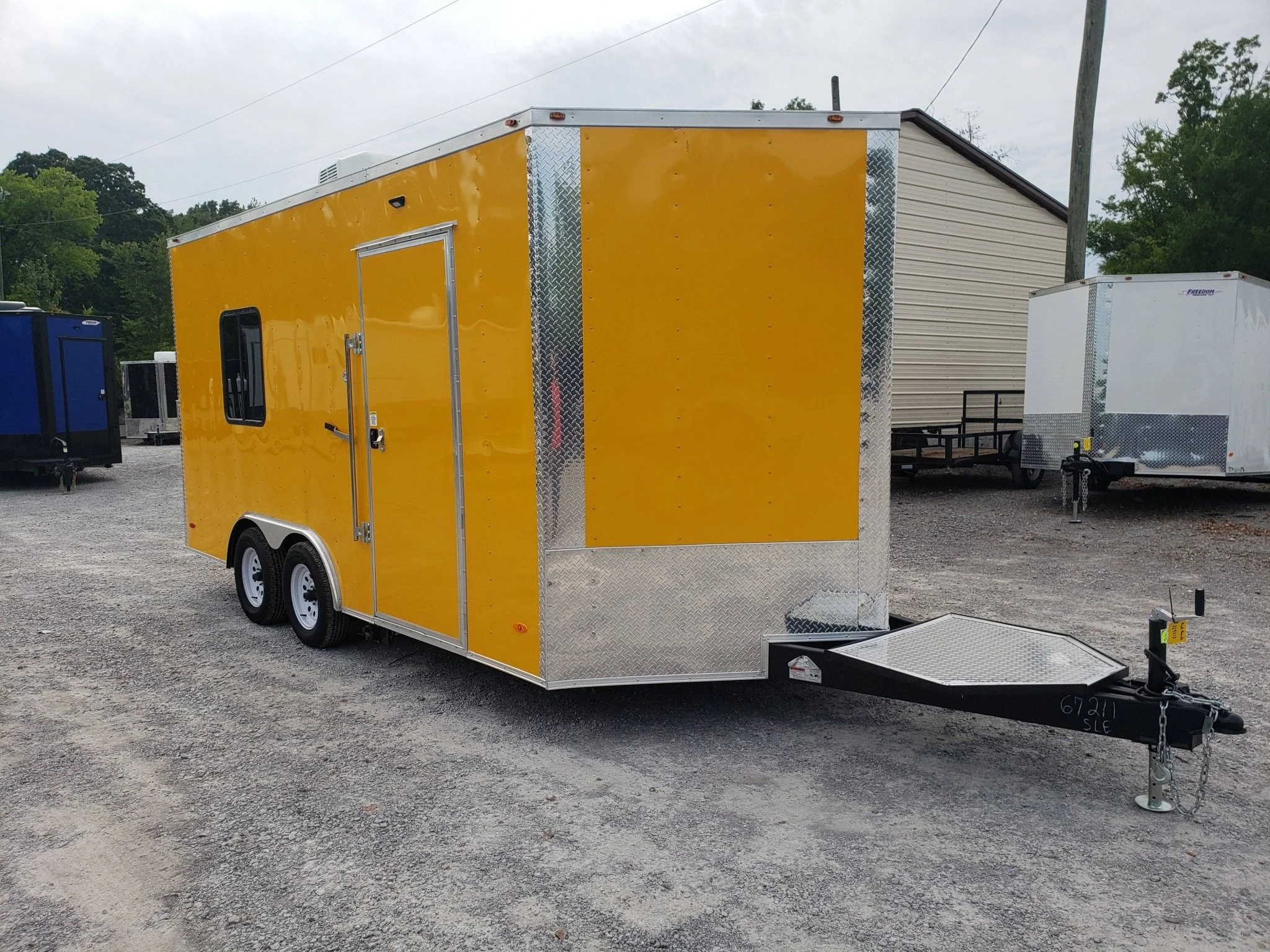 159-8.5-x-16-penske-yellow-ice-cream-food-concession-trailer-12.webp 8.5' x 16' Penske Yellow Ice Cream Food Concession Trailer