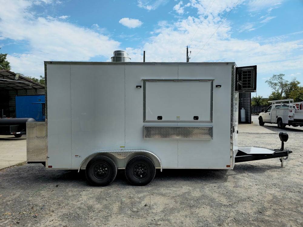 7' X 14' White Concession Trailer Food Event Catering