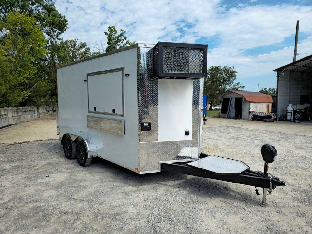 7' X 14' White Concession Trailer Food Event Catering