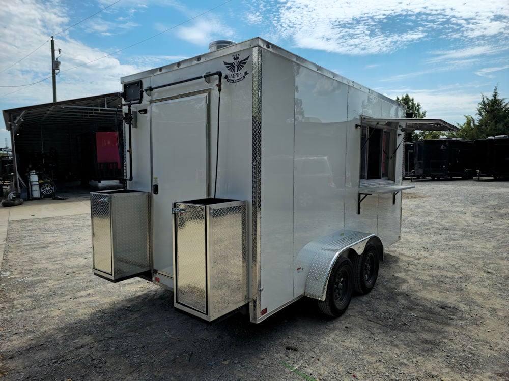 7' X 14' White Concession Trailer Food Event Catering
