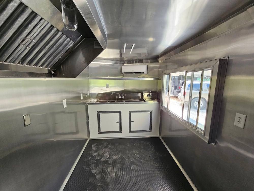 7' X 14' White Concession Trailer Food Event Catering