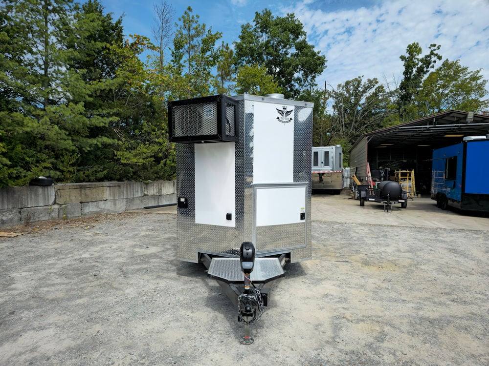 7' X 14' White Concession Trailer Food Event Catering