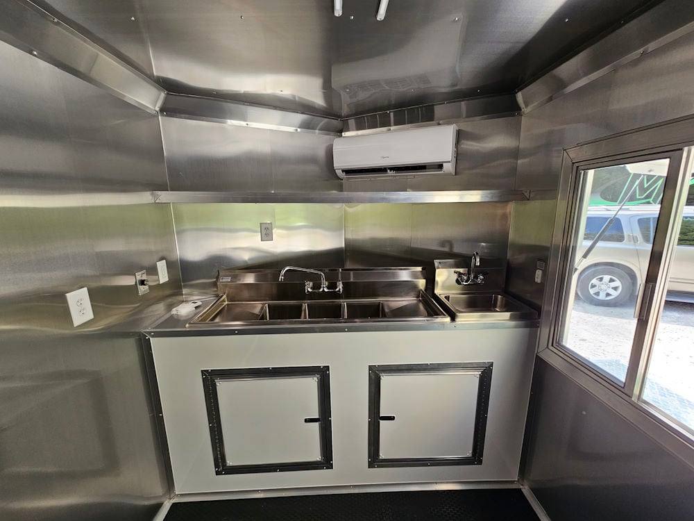 7' X 14' White Concession Trailer Food Event Catering