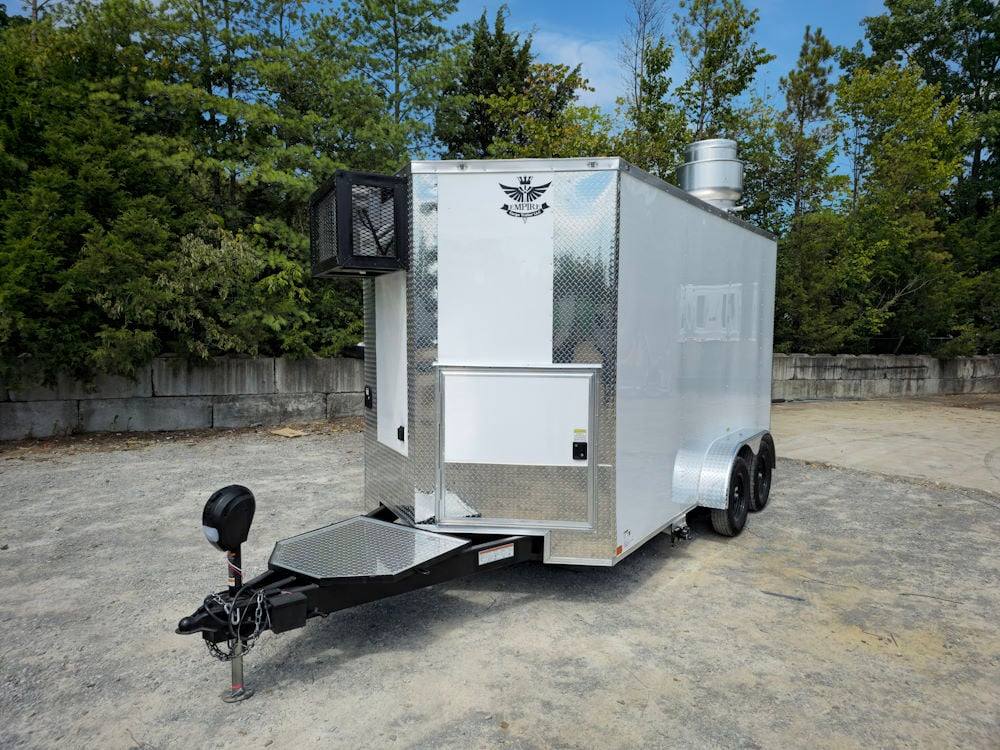 7' X 14' White Concession Trailer Food Event Catering