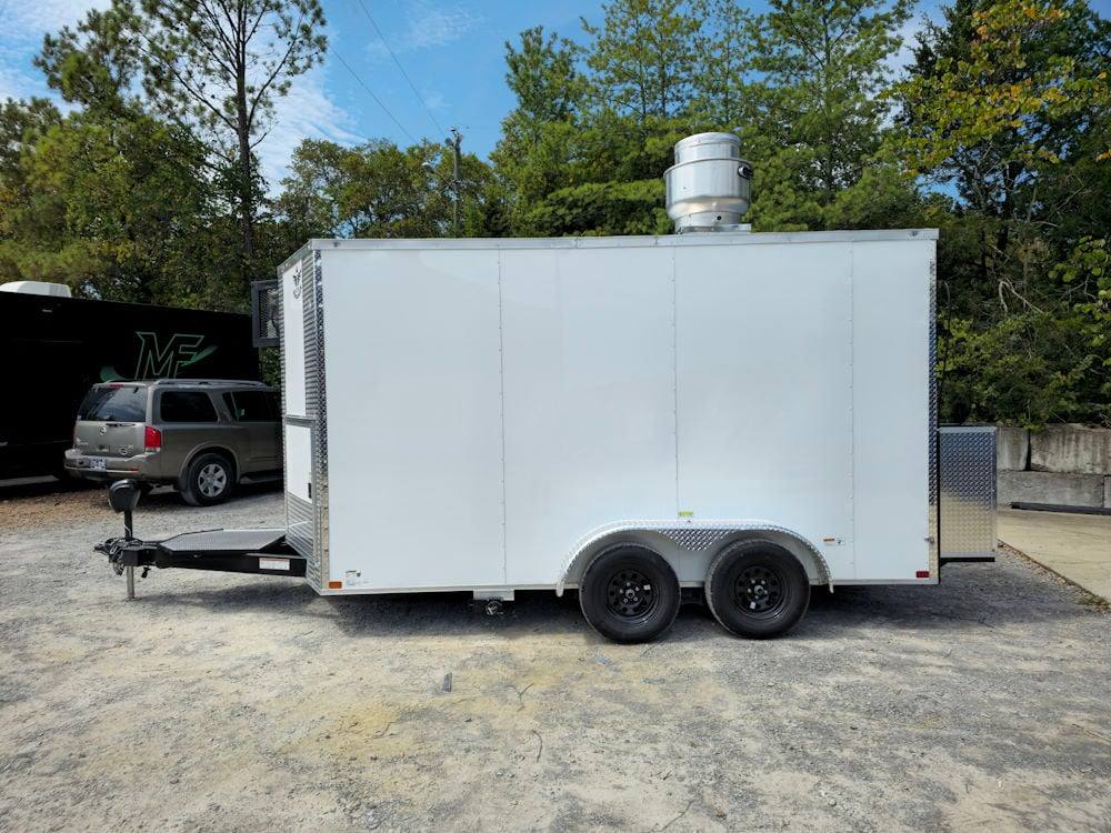 7' X 14' White Concession Trailer Food Event Catering