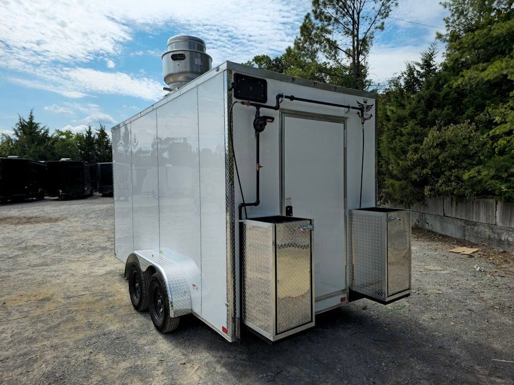 7' X 14' White Concession Trailer Food Event Catering