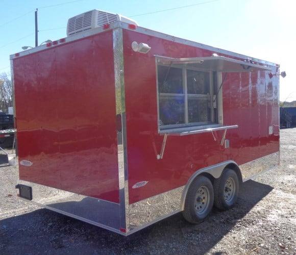 161-8.5-x-16-red-catering-event-concession-food-trailer-8.jpg 8.5' x 16' Red Catering Event Concession Food Trailer
