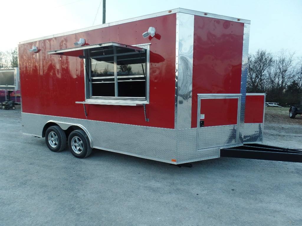 162-8.5-x-16-red-concession-food-catering-event-trailer-1.jpg 8.5' x 16' Red Concession Food Catering Event Trailer