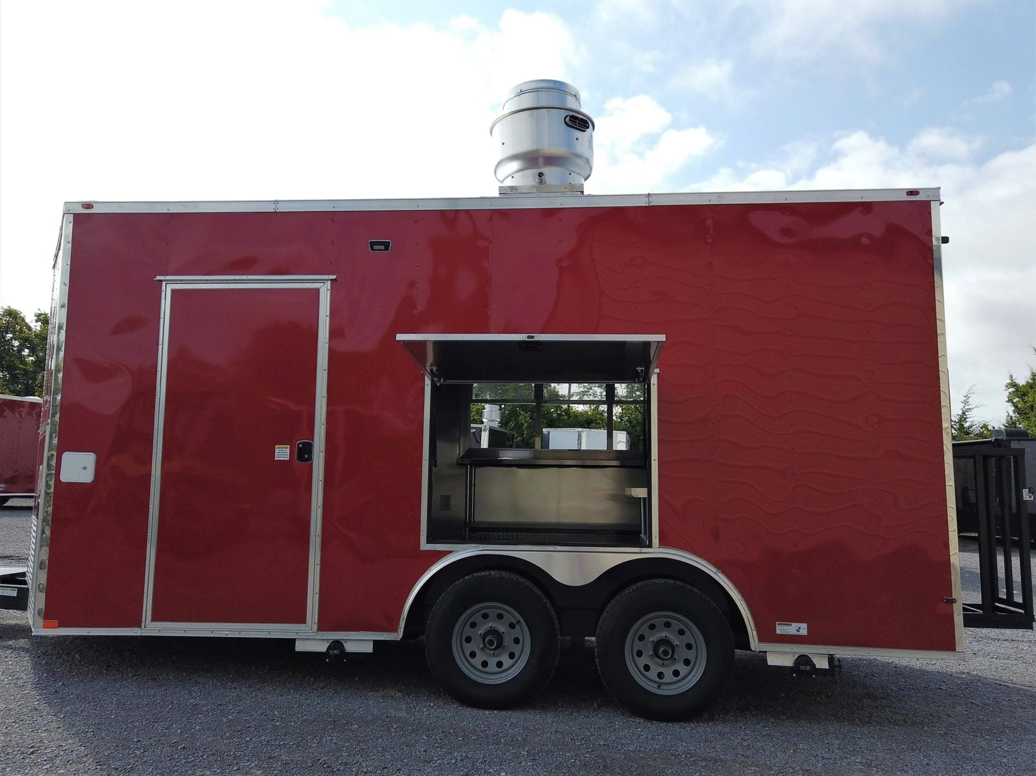 8.5' x 16' Red Concession Food Event Catering Trailer
