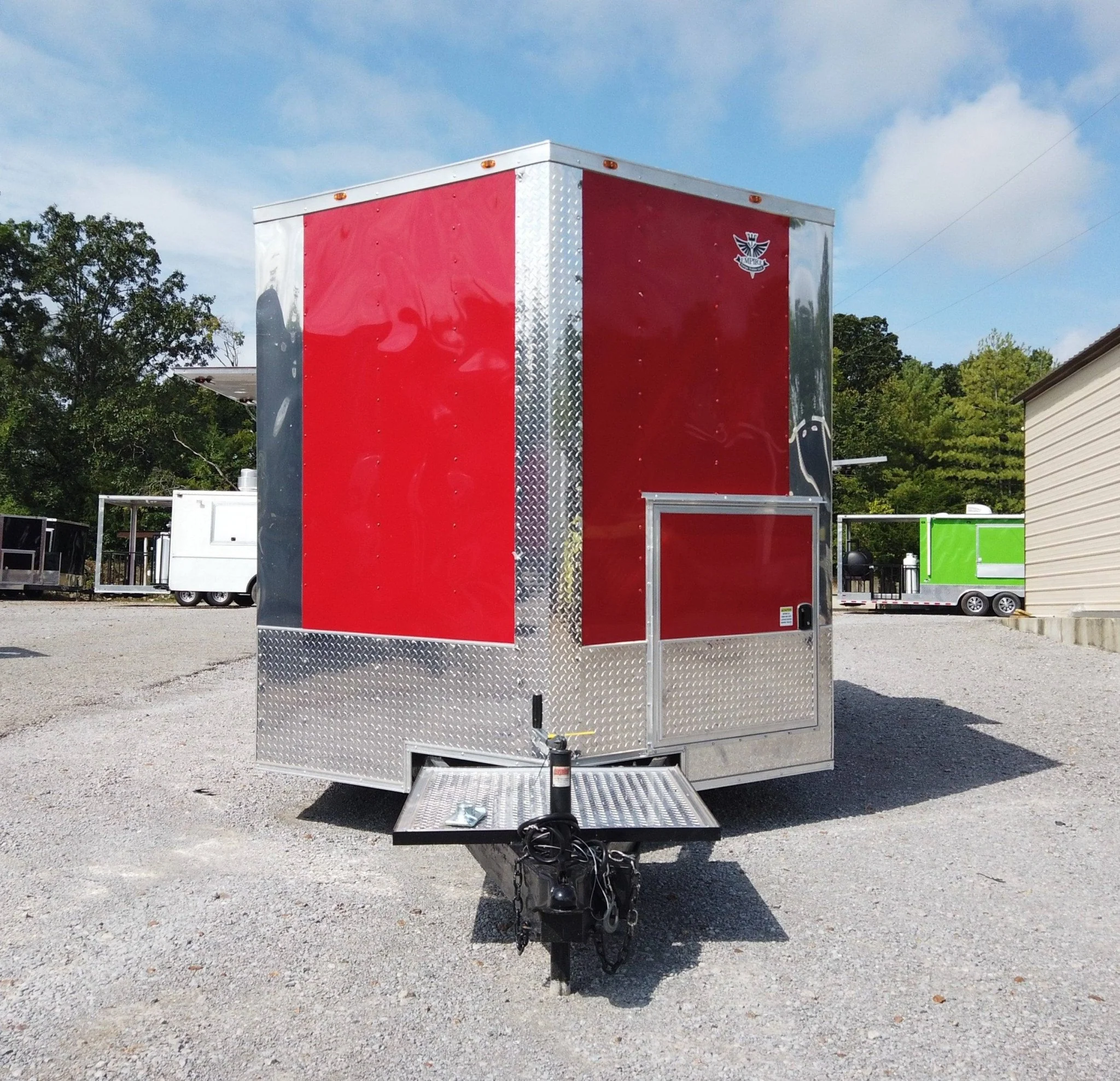 8.5' x 16' Red Concession Food Event Catering Trailer