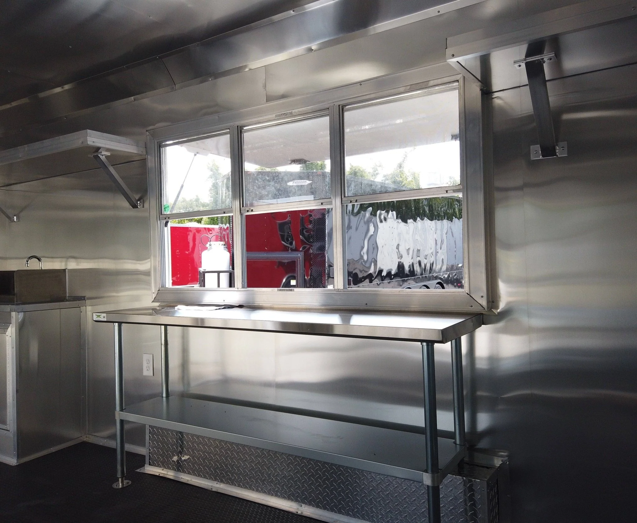 8.5' x 16' Red Concession Food Event Catering Trailer