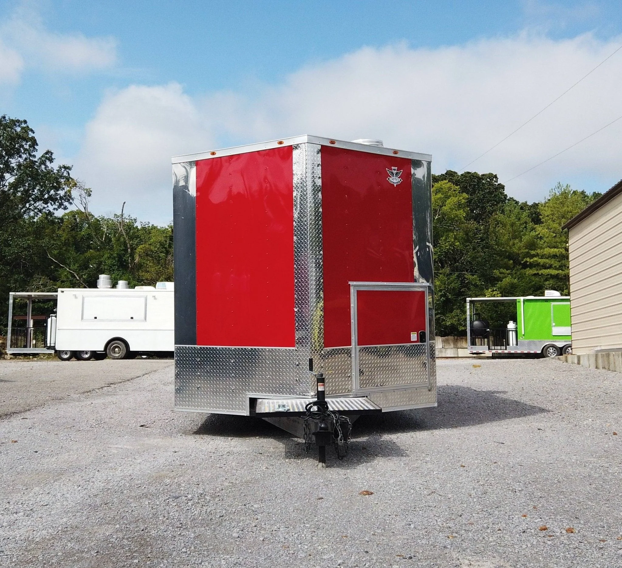 8.5' x 16' Red Concession Food Event Catering Trailer