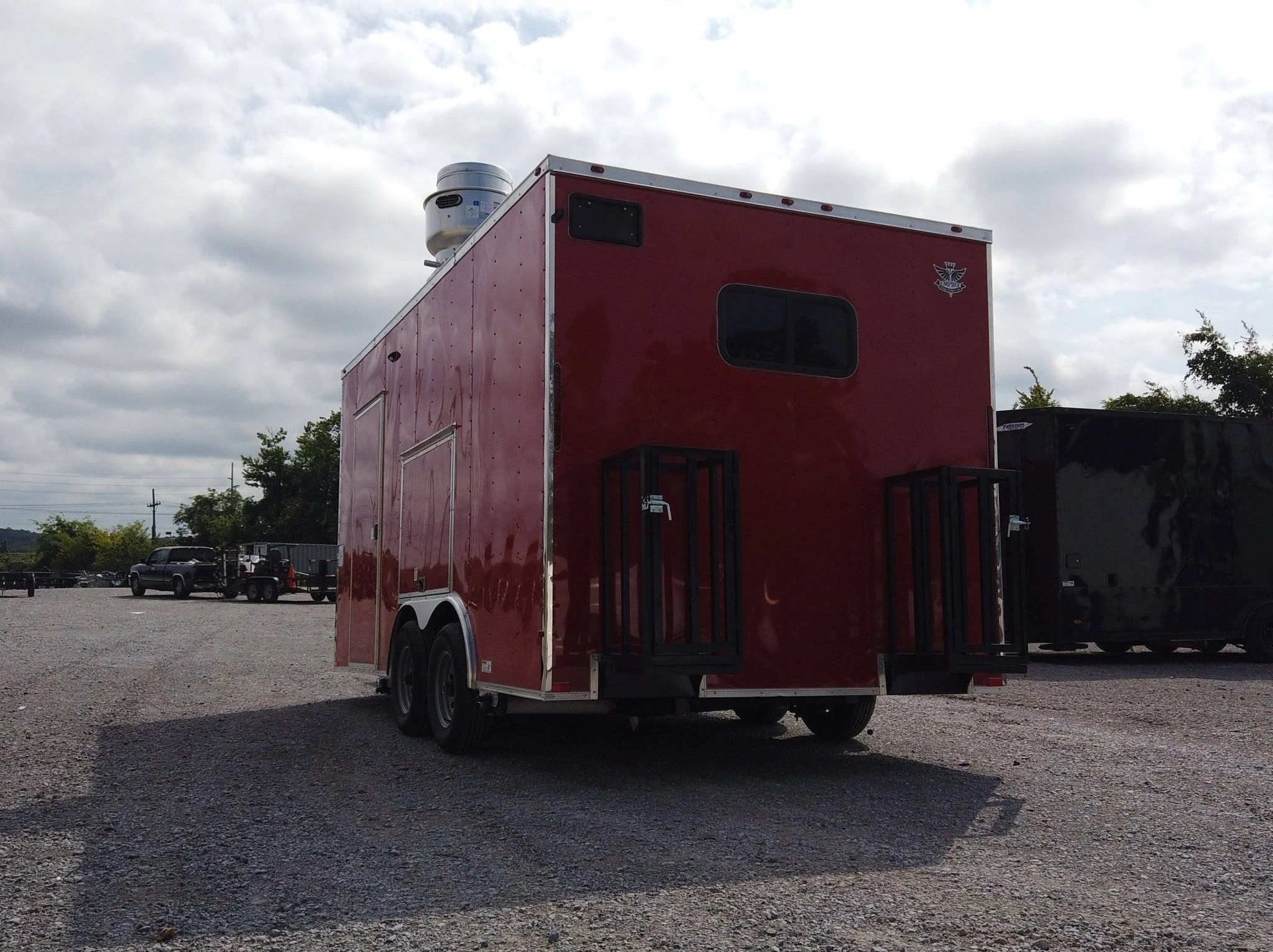 8.5' x 16' Red Concession Food Event Catering Trailer
