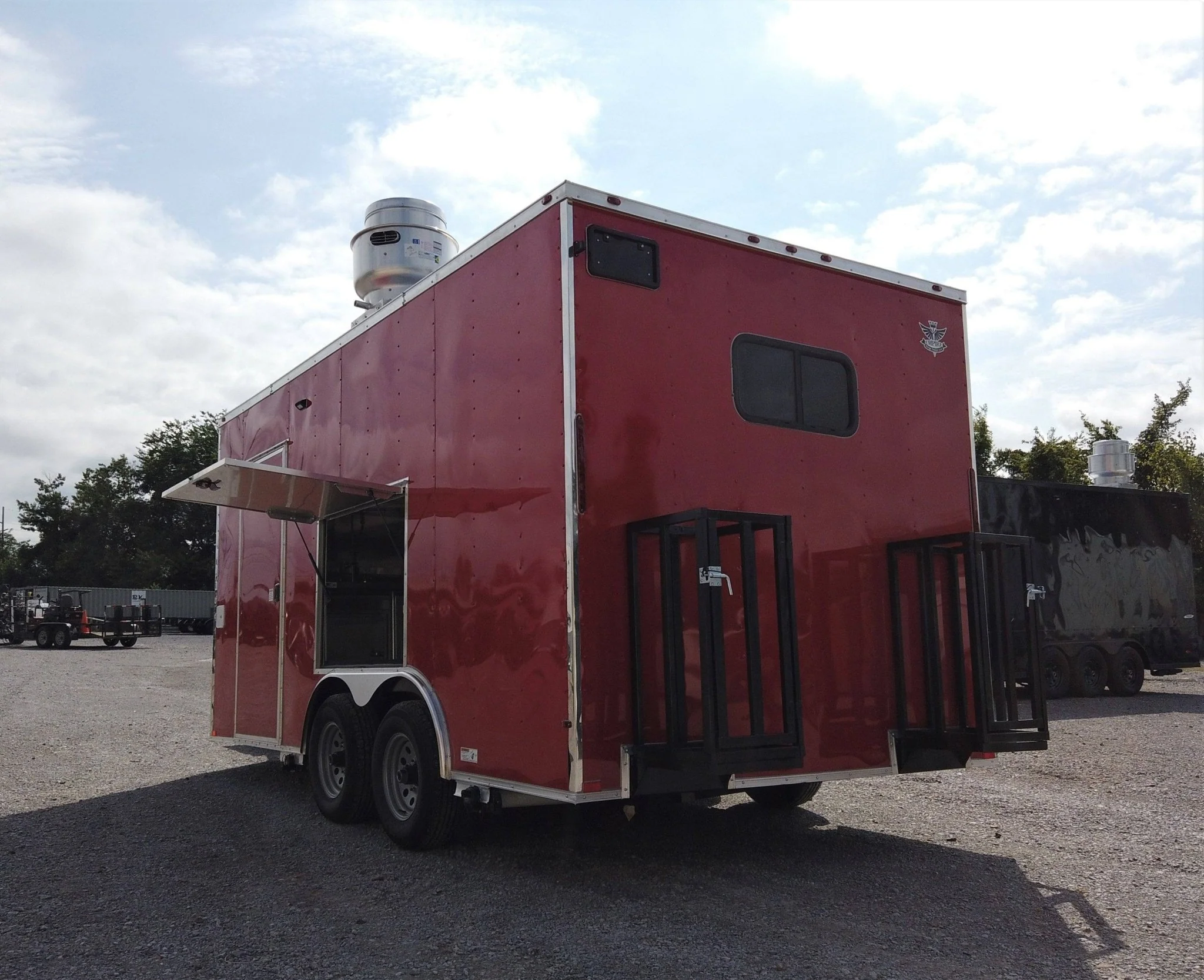 8.5' x 16' Red Concession Food Event Catering Trailer