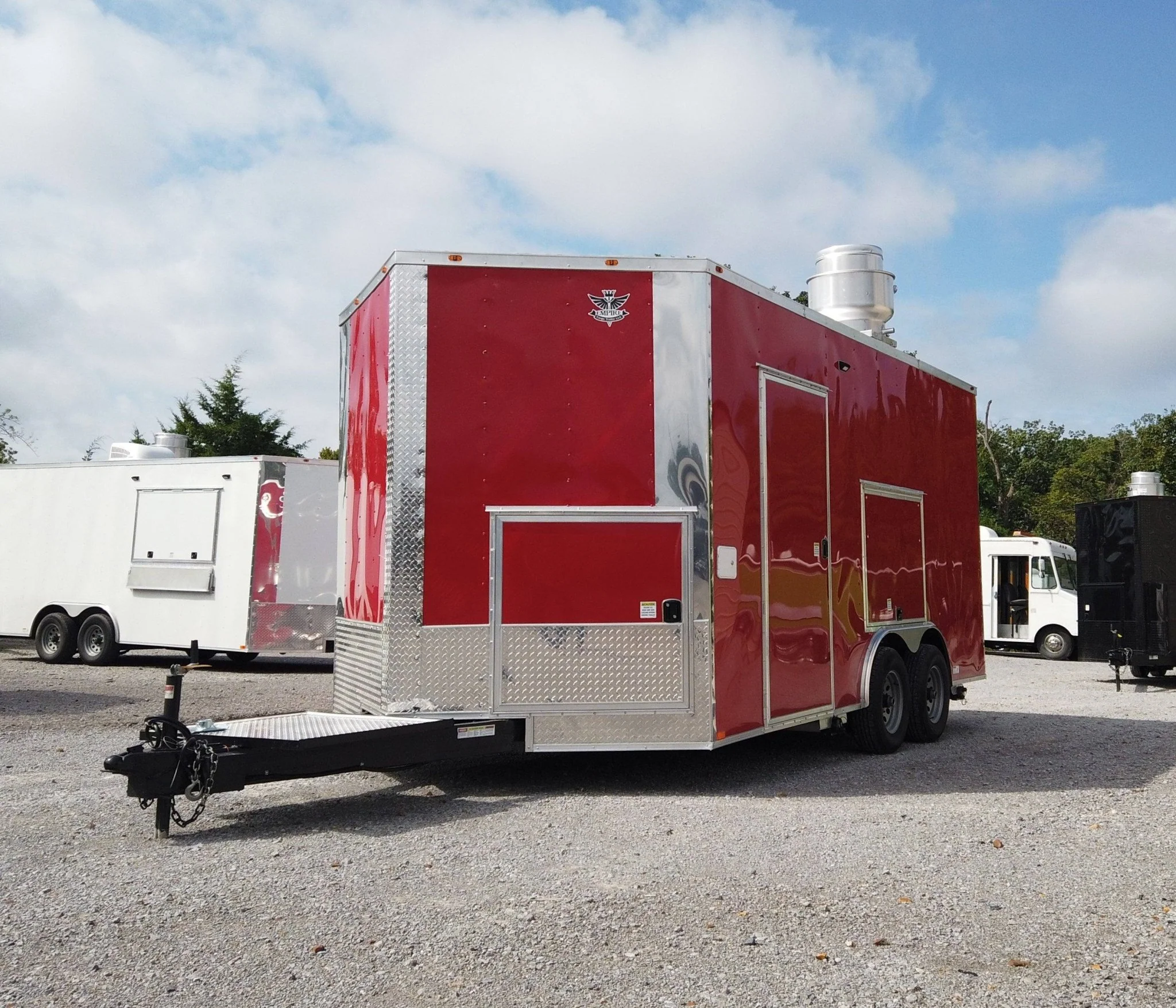 8.5' x 16' Red Concession Food Event Catering Trailer