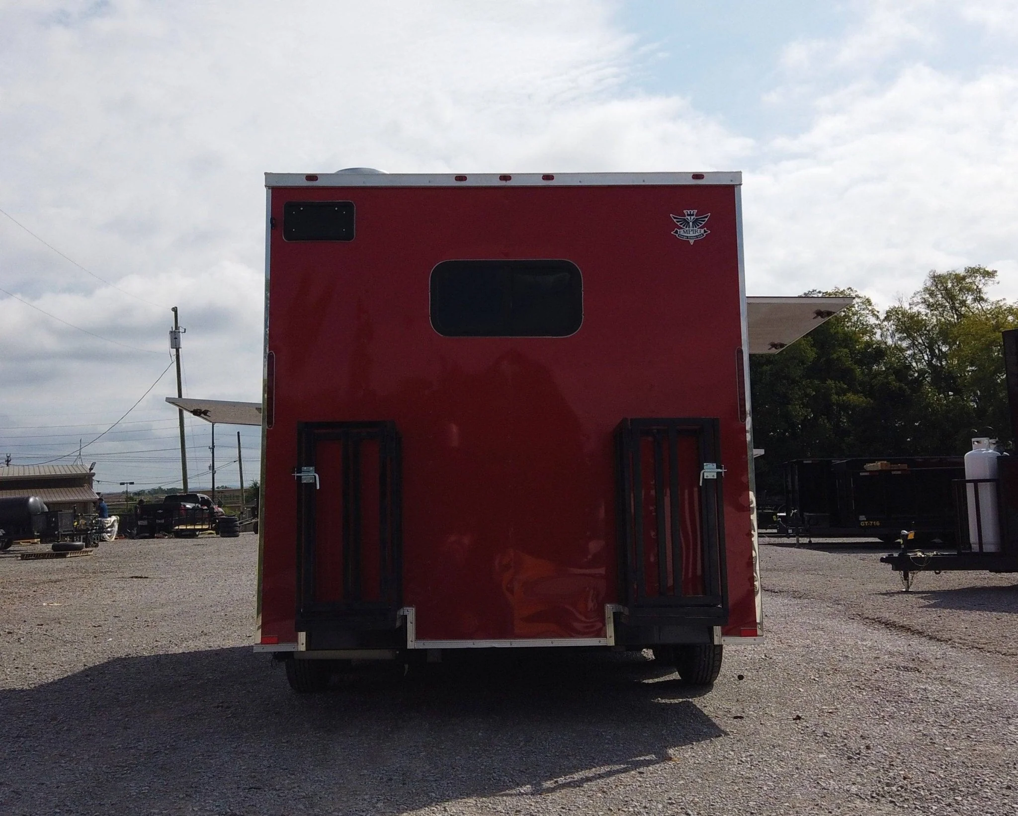 8.5' x 16' Red Concession Food Event Catering Trailer