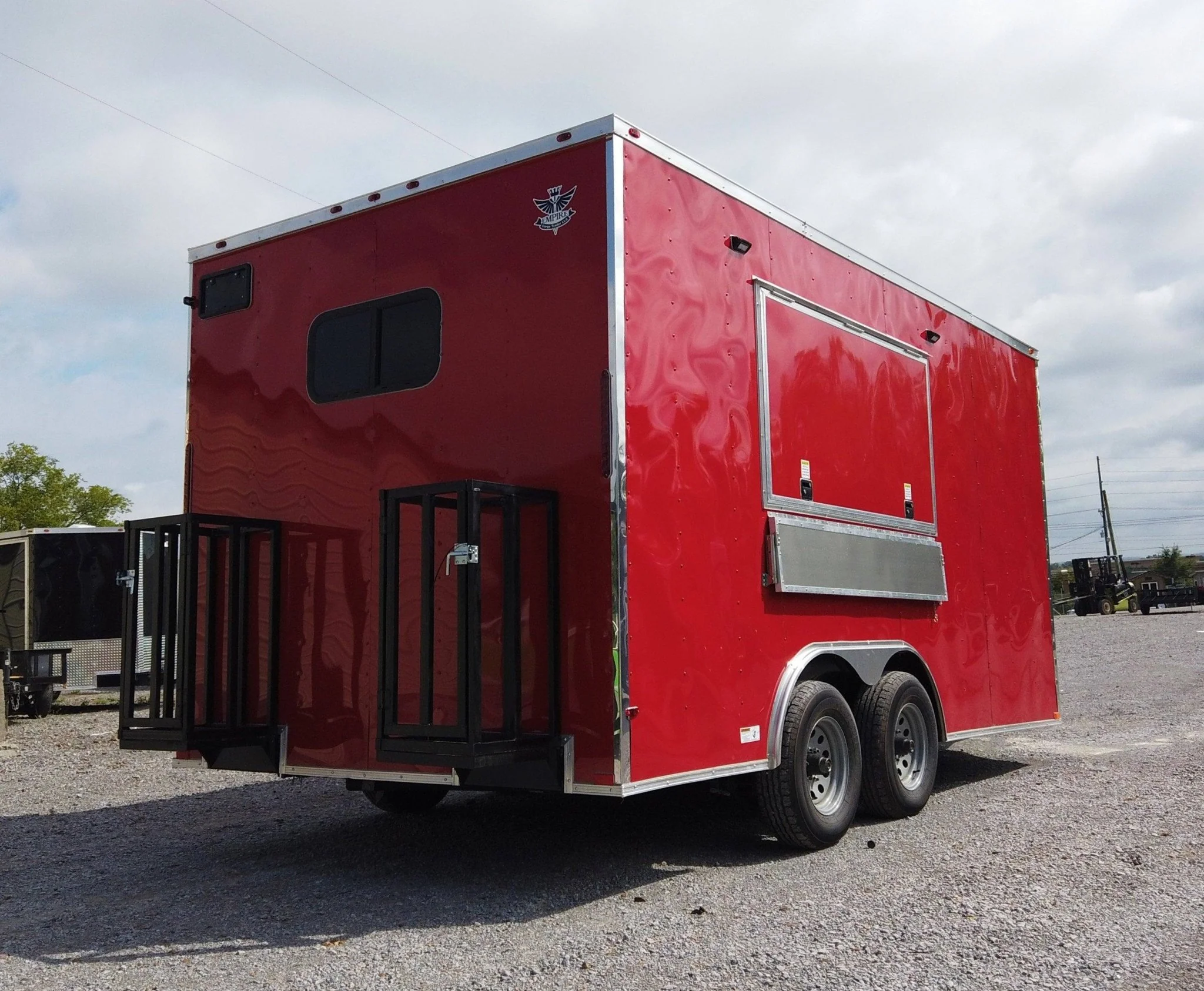 8.5' x 16' Red Concession Food Event Catering Trailer