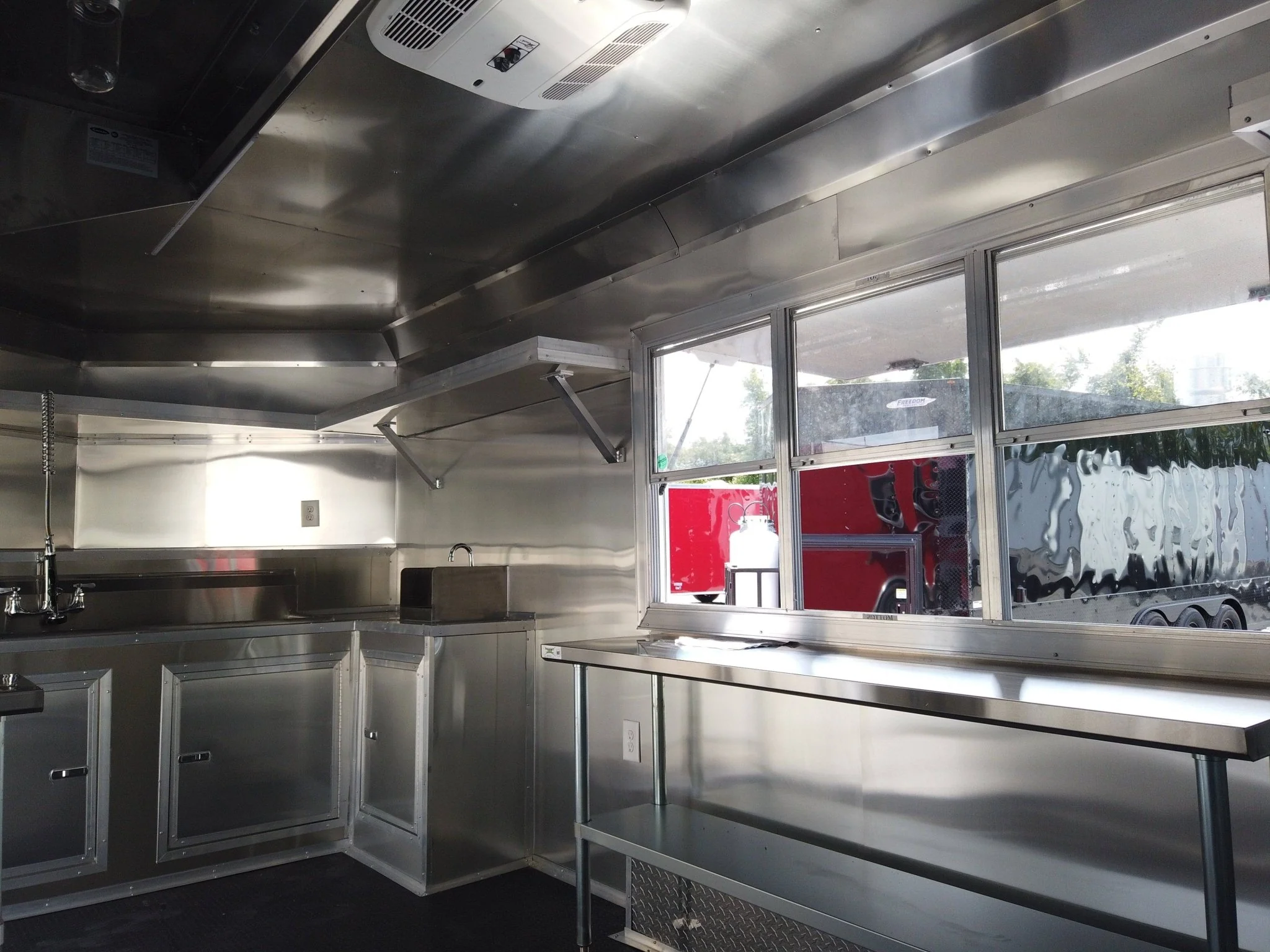 8.5' x 16' Red Concession Food Event Catering Trailer