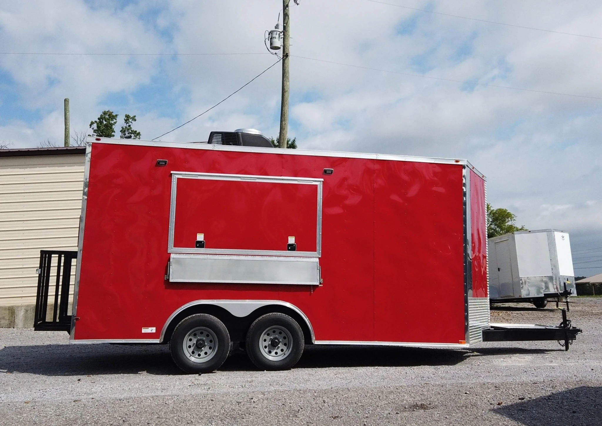 8.5' x 16' Red Concession Food Event Catering Trailer