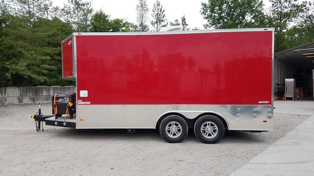 167-8.5-x-16-red-half-v-nose-half-flat-front-food-trailer-with-appliances-10.jpg 8.5' x 16' Red Half V-nose Half Flat Front Food Trailer With Appliances