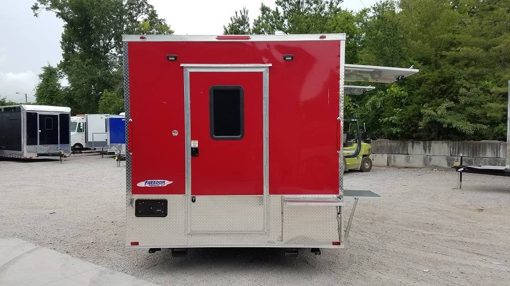 167-8.5-x-16-red-half-v-nose-half-flat-front-food-trailer-with-appliances-11.jpg 8.5' x 16' Red Half V-nose Half Flat Front Food Trailer With Appliances